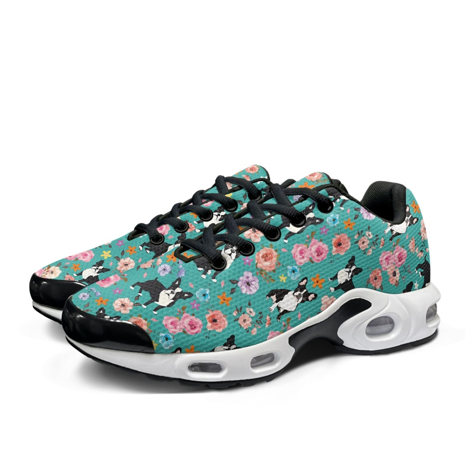 PENSTROLL Floral Boston Terrie - Knit Fabric Lace Up Sneakers incelemesi ve fiyatı